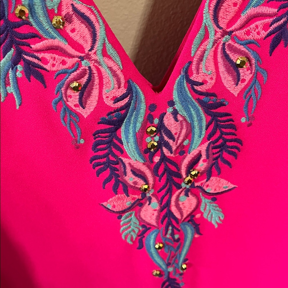 Lilly Pulitzer Owen Dress, in the color Pinata Pink, size Large EUC - Picture 3 of 4